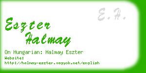 eszter halmay business card